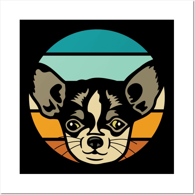 Retro Vintage Style Chihuahua Wall Art by Cup of Tee